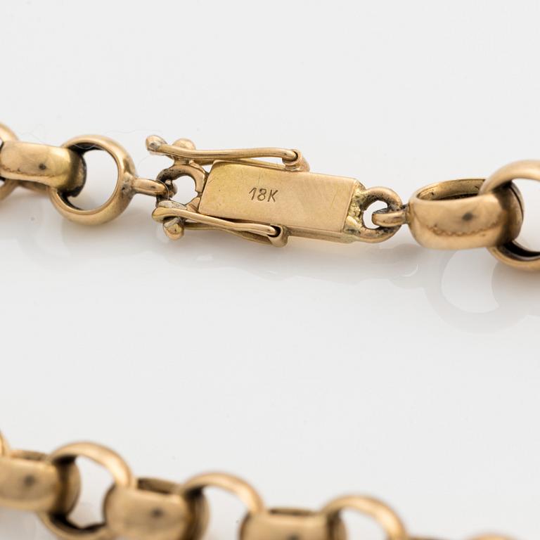 Armband, ärtlänk, 18K guld.