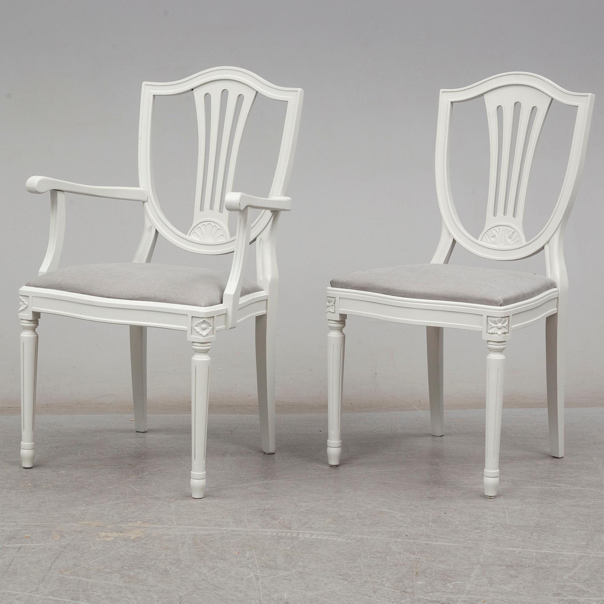 STOLAR, 10 stycken, gustaviansk stil, 1900-talets slut.