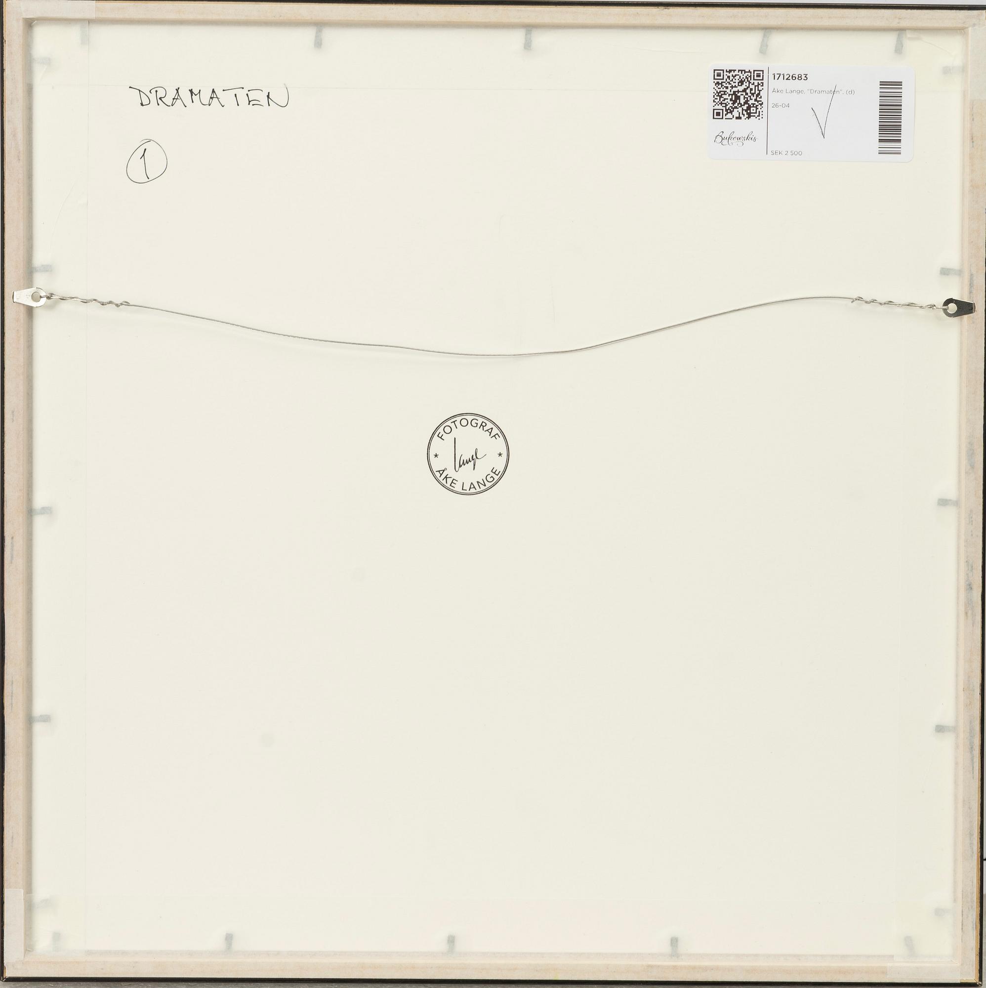 Åke Lange, "Dramaten".