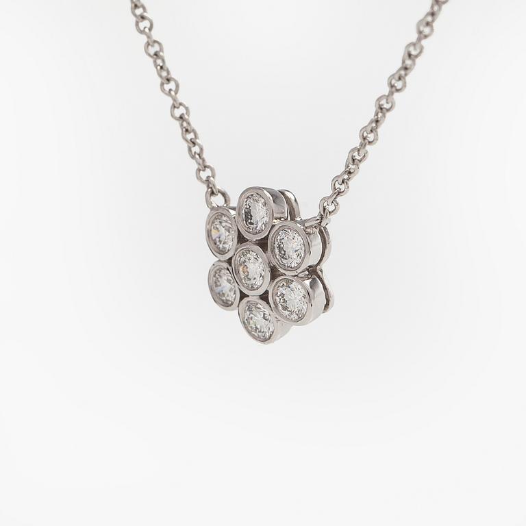 Tiffany & Co, kaulakoru, "Garden Flower", platinaa ja briljanttihiottuja timantteja.