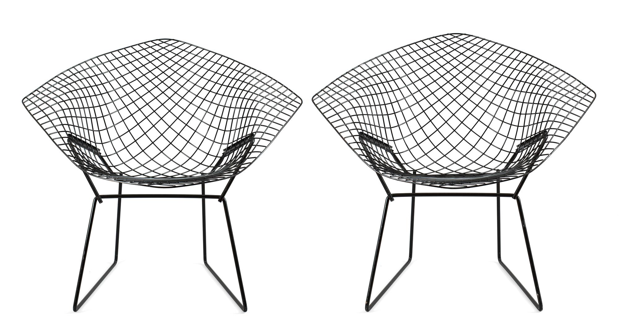 FÅTÖLJER, ett par, "Diamond chair", Harry Bertoia.