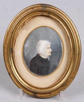 OKÄND KONSTNÄR, miniatyrmålning, gouache. 1800-ta.