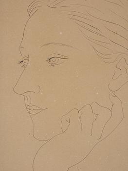 Tsuguharu Foujita, Young woman in profile (Tête de femme de profil).