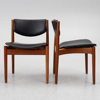 Finn Juhl, Stolar, 4 st, modell 197, France and Søn, Danmark, 1950-tal.