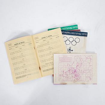 OLYMPISK MEMORABILIA, 10 delar, Helsingfors 1952.