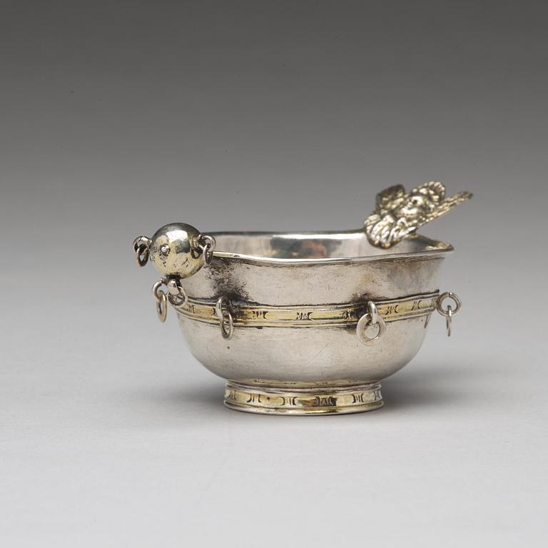 A Swedish 18th century parcel-gilt silver brandy-bowl, mark of Jöns Eriksson Ekman, Luleå 1770.