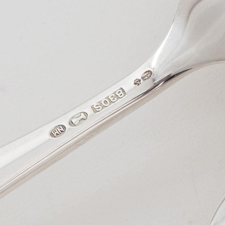 A 84 piece silver cutlery set, Thorvald Marthinsen Sølvvarefabrik, Norway, 20th century.