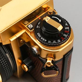 NIKON FA, gold camera grand prix 84 edition, förgylld, 1984.