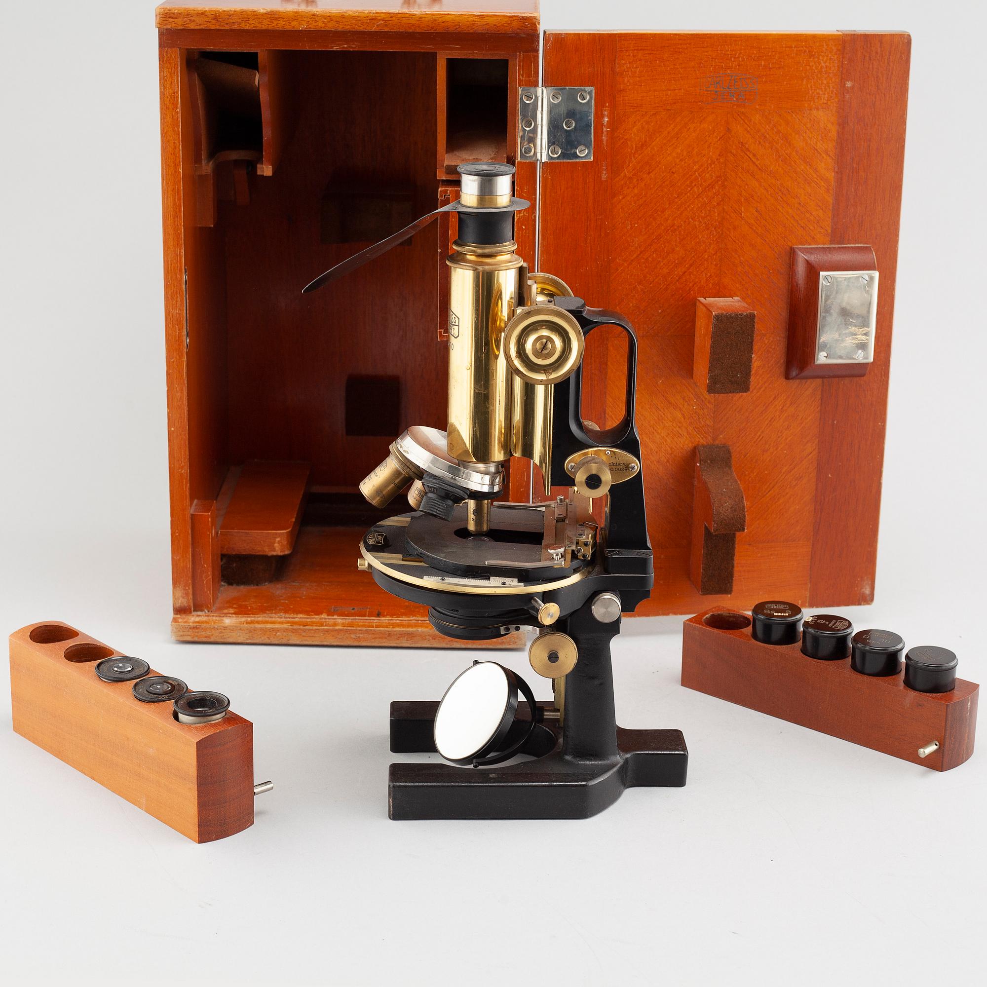 MIKROSKÅP, Carl Zeiss, Jena, Nr 73470, 1900-talets första del.