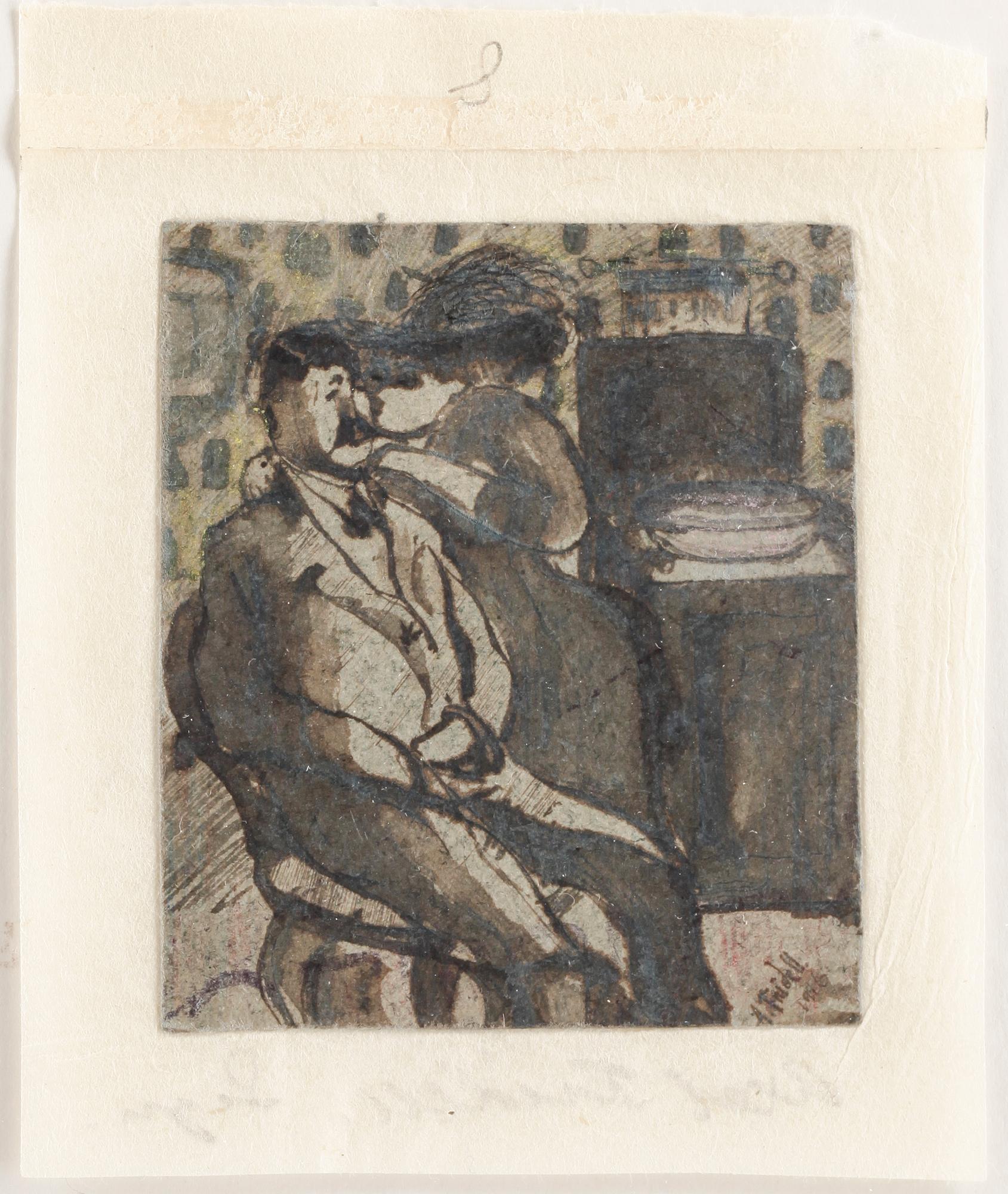 AXEL FRIDELL, Lavering, signerad.