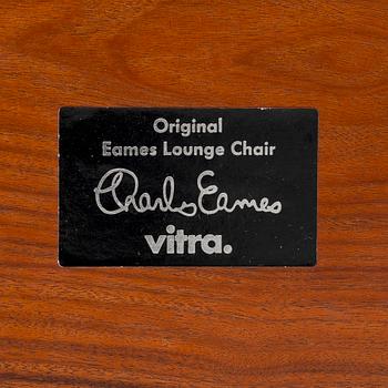 Charles & Ray Eames, an 'Eames Lounge Chair' with ottoman, Vitra.