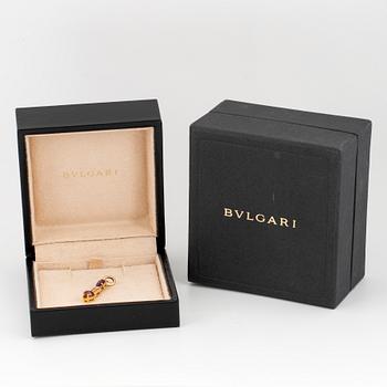 BULGARI, gold, brilliant-cut diamond, amethyst and tourmaline pendant.