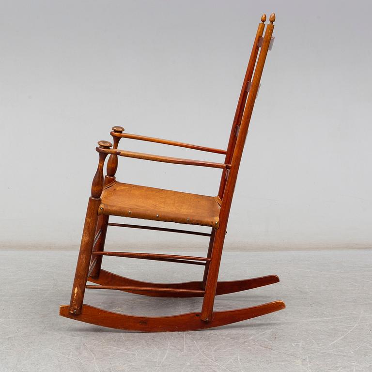 An early 20th century rocking chair.