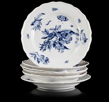 SERVISDELAR, 7+2, delar, porslin, Berlin, Meissen, Rudolstadt, 1800-tal.