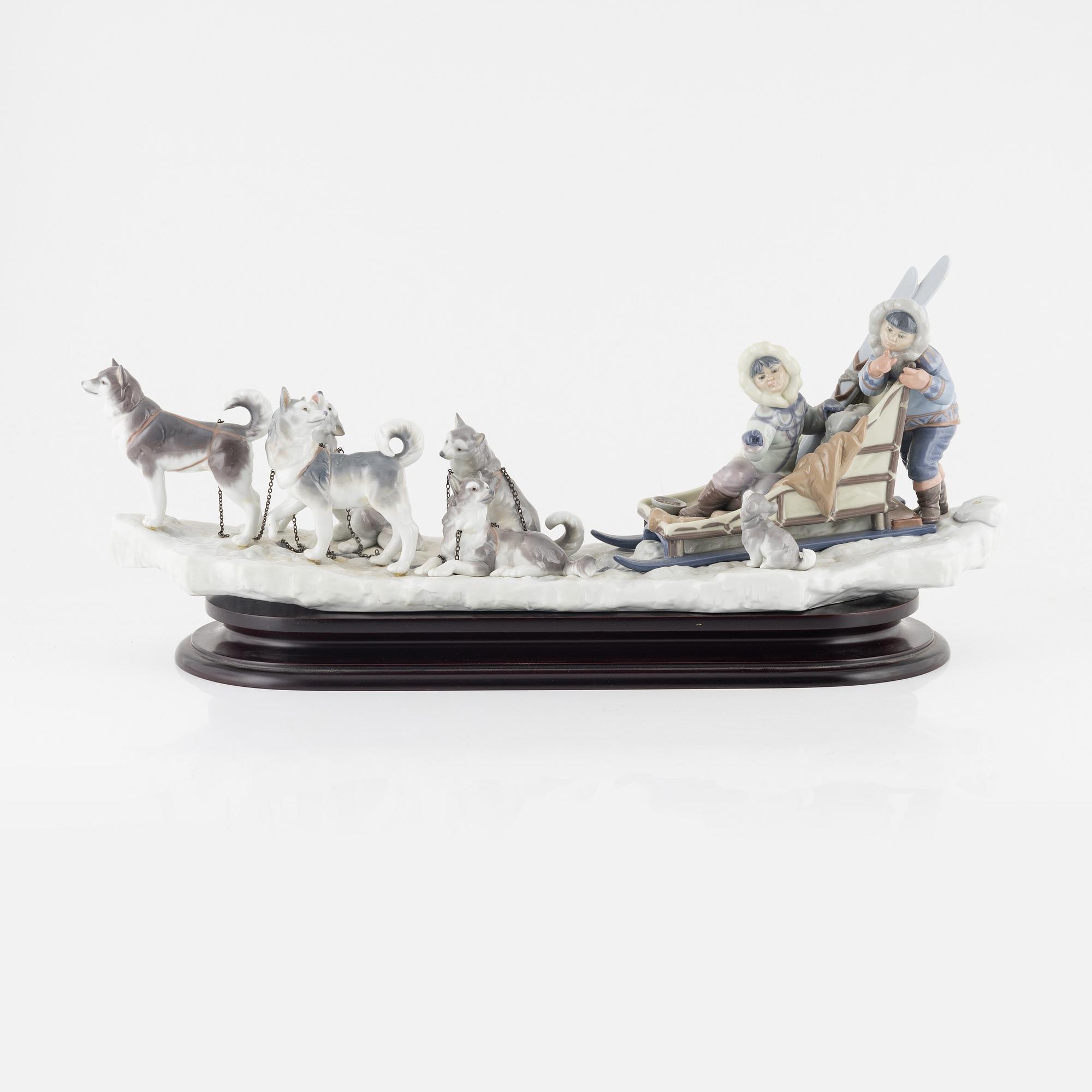 Salvador Debón, figurgrupp, porslin, Lladró, Spainen, 1990.