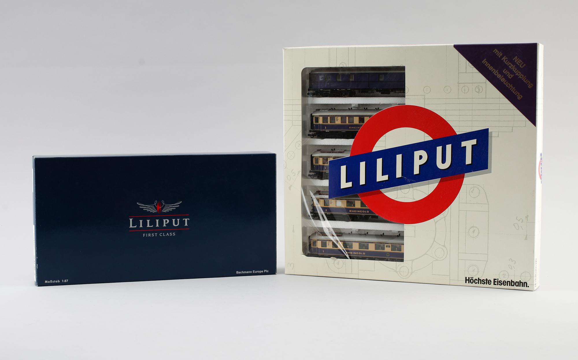 MODELLTÅGSSET, 5 st, Liliput, Österrike.