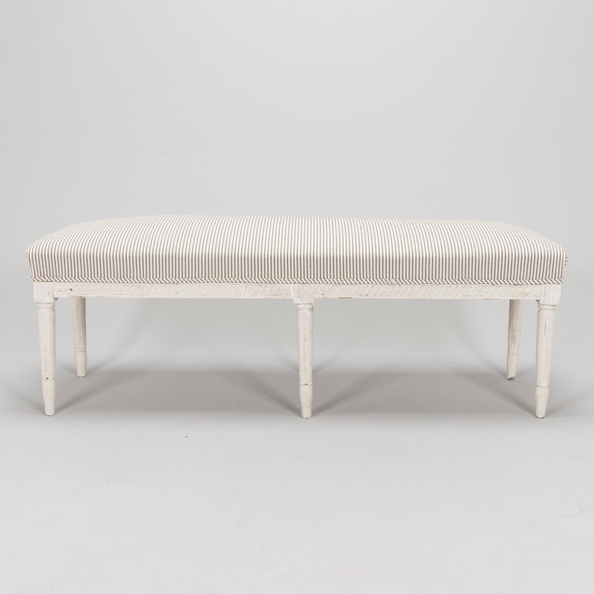 Bänk, sengustaviansk, 1800-tal.