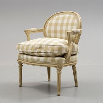 KARMSTOL, gustaviansk stil, sent 1900-tal.