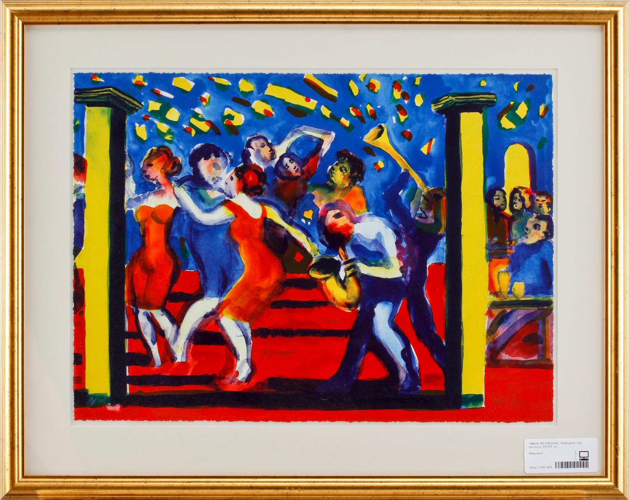 PETER DAHL, färglitografi, sign och numr. 91/375.