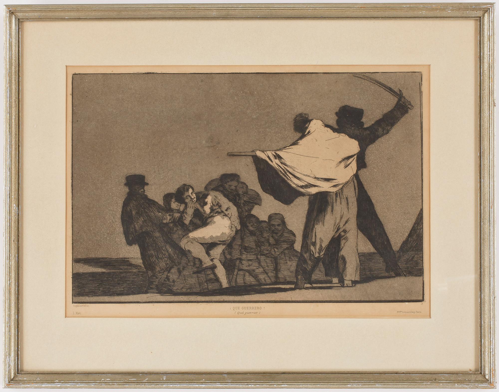 FRANCISCO GOYA Y LUCIENTES, efter, etsning.