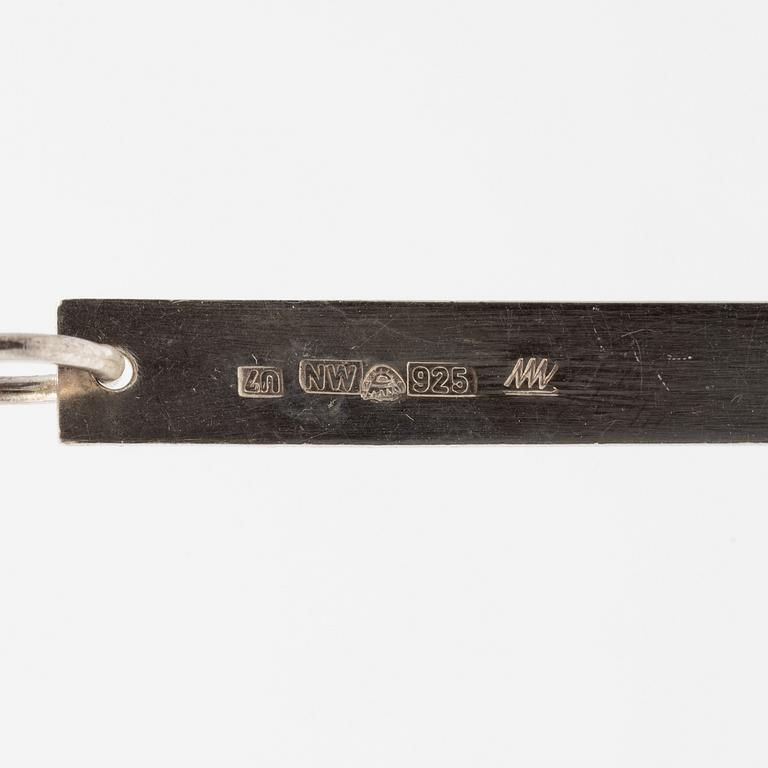 Tapio Wirkkala, Pendant "Crescent moon", sterling silver, NW Finland 1973.