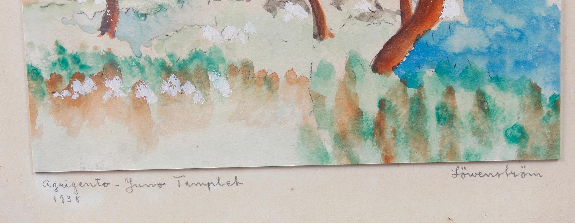 CARL LÖWENSTRÖM, akvarell, sign o dat 1938.