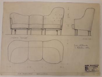 Carl Malmsten, a "Samspel" sofa, AB Record, Bollnäs Sweden 1950's.