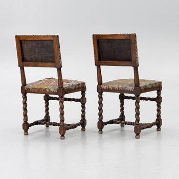 Chairs, a pair, Baroque style, circa 1900.