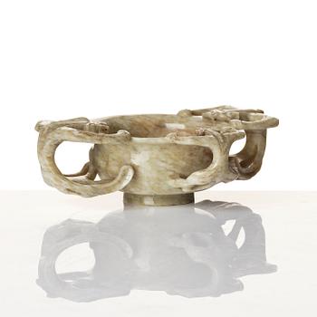 Bägare, jade. Mingdynastin (1368-1644).