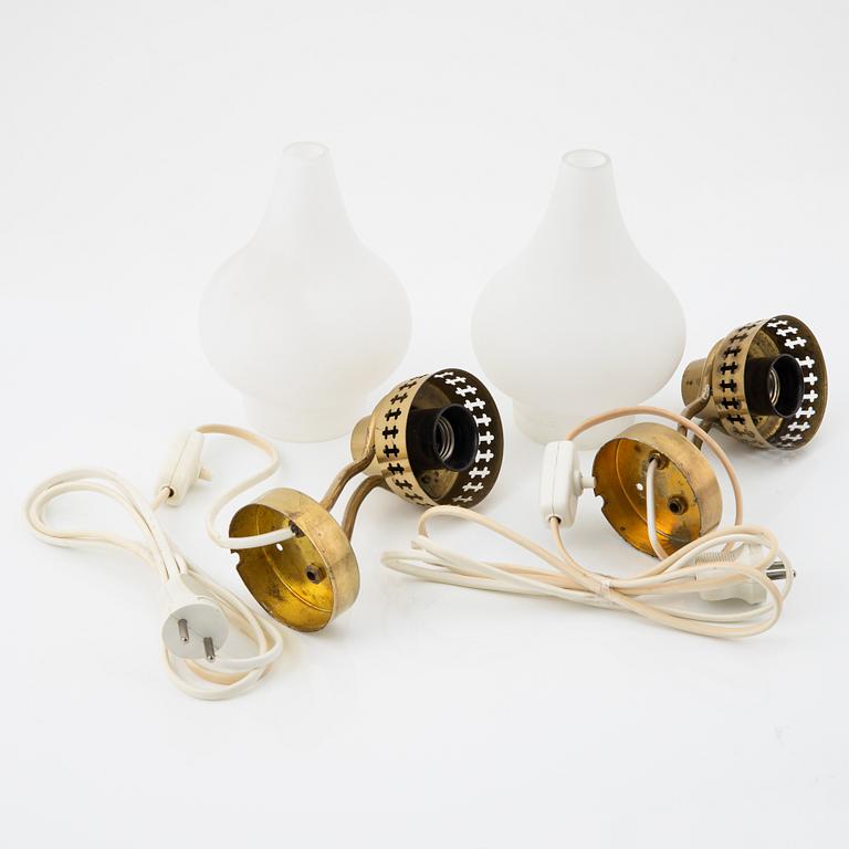 Hans Bergström, vägglampor, ett par, ASEA, 1900-talets mitt.