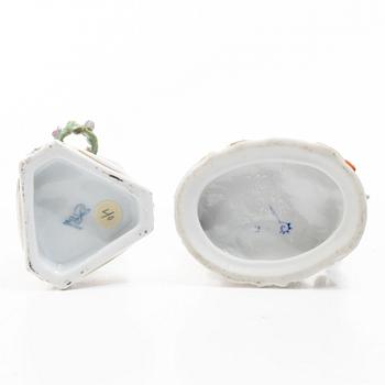 Two German porcelain figures, one Dresden, 1900s.