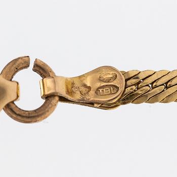 Kaulakoru, 14K kultaa ja timantteja n. 0.23 ct yht.