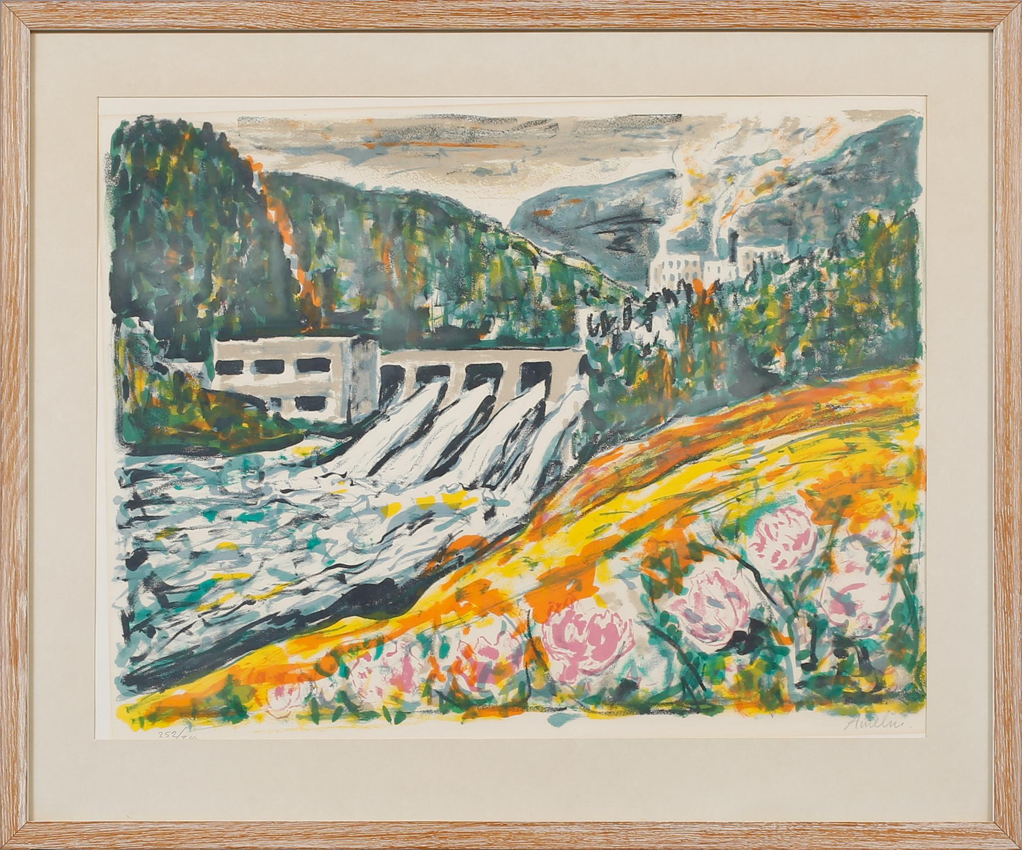 ALBIN AMELIN, färglitografi, signerad och numrerad 252/310.