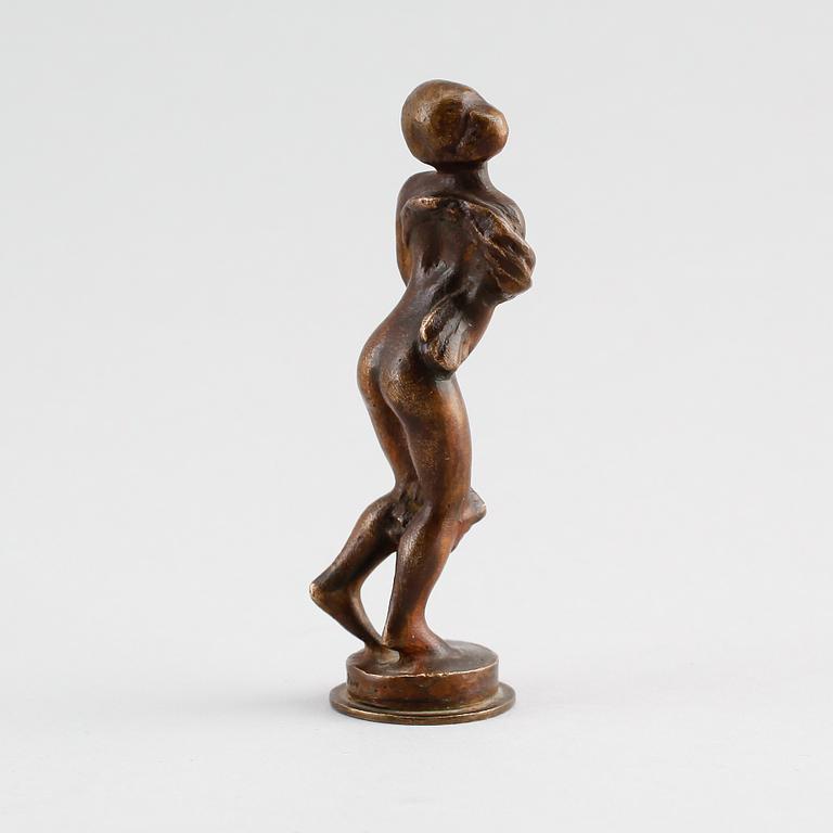 SIGILL/SKULPTUR, brons, gjutarstämpel Otte Meyer, 1900-talets första hälft.