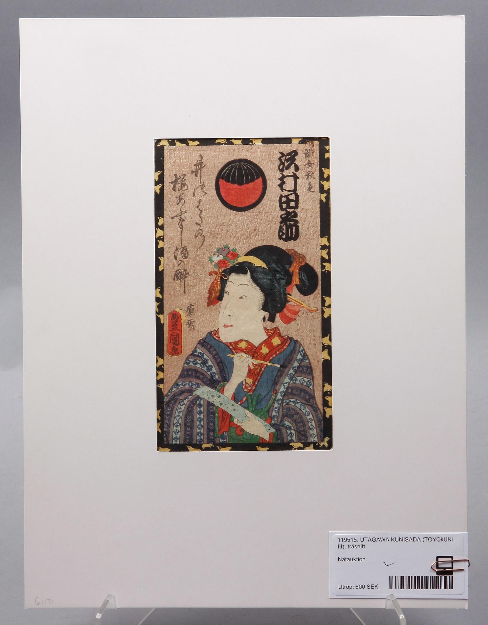 UTAGAWA KUNISADA (TOYOKUNI III), träsnitt.