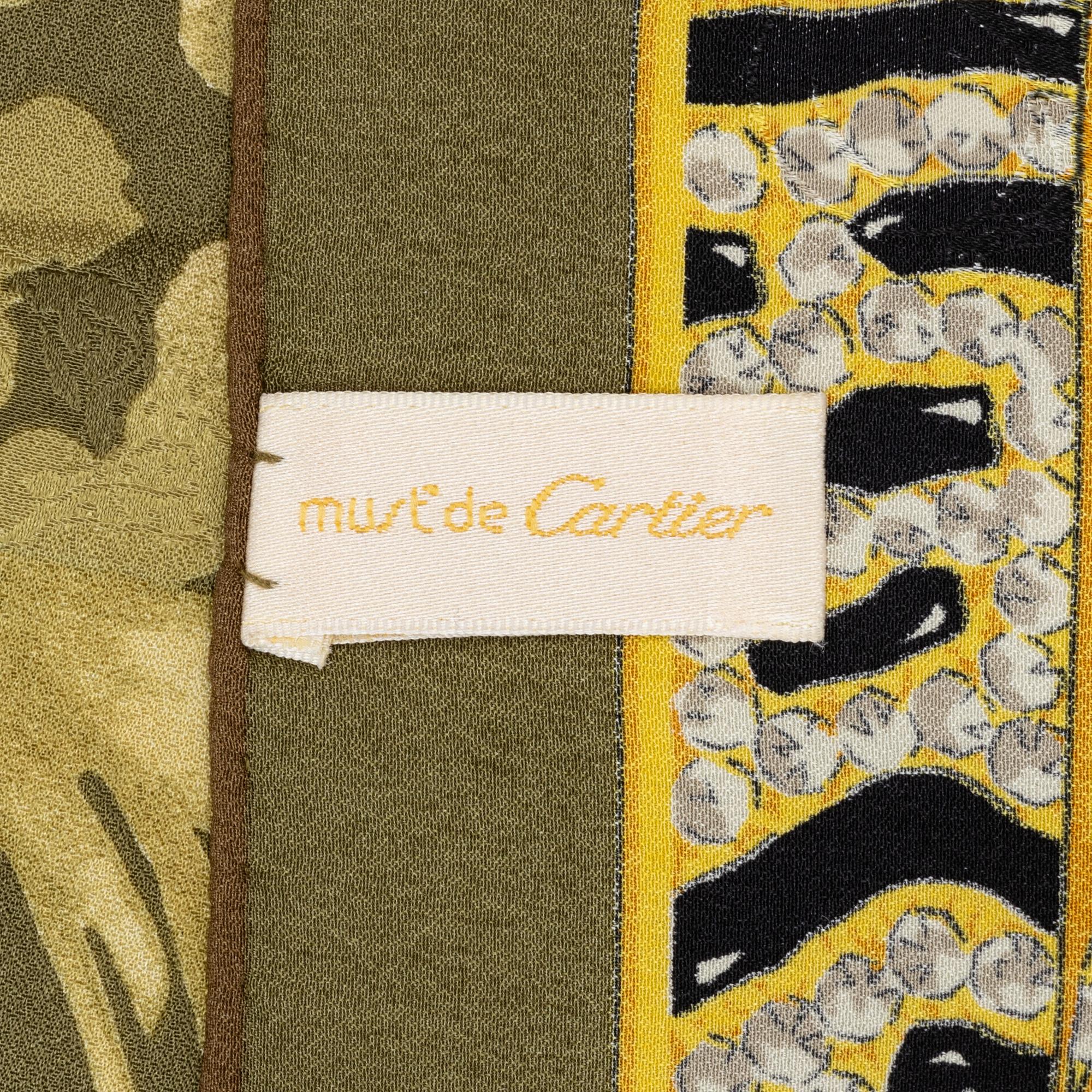 Cartier, a jaquard silk scarf.