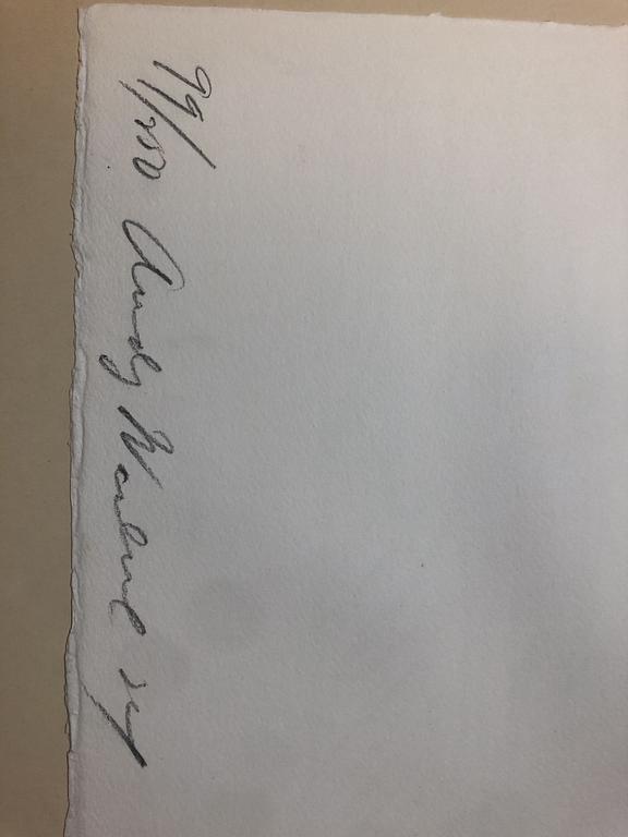 ANDY WARHOL, Silkscreen 1974, on Arches paper, signed with initials in pencil, and also signed and numbered 99/250 verso.