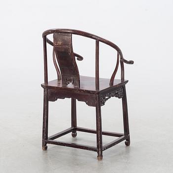 A Chinese wooden chair last aprt of the 19th century.