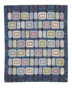 296. Judith Johansson, a carpet, "Spise Hall", flat weave, 275 x 224 cm. Signed JJ.