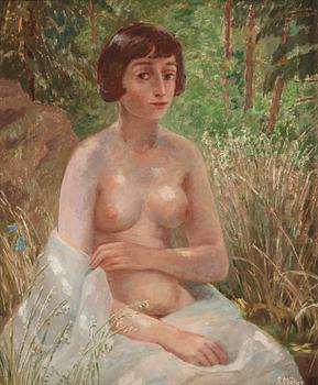 746. Sigurd Möller, "Solfläckar" (Portrait of the Artist's Wife Isabelle Jeanne Louise Ressot).