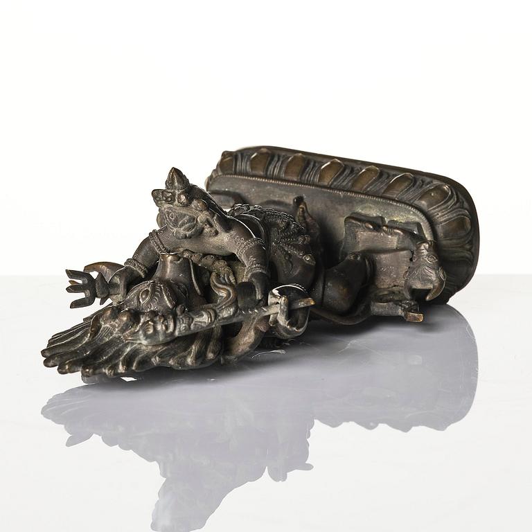 A Tibeto-Chinese sculpture of Yama, early 20th century.