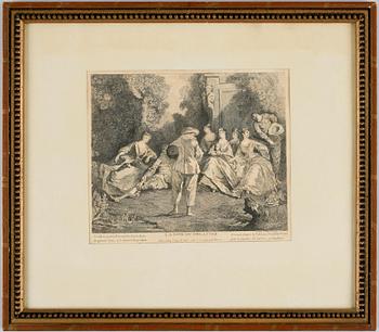 PARTI KOPPARSTICK OCH GRAFISKA BLAD, 7 st, 1700-1800-tal.