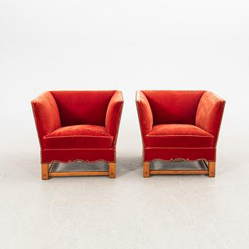 Elias Barup, sannolikt, fåtöljer, ett par, "Den spanska möbeln", Gärnäs, 1920/30-tal.