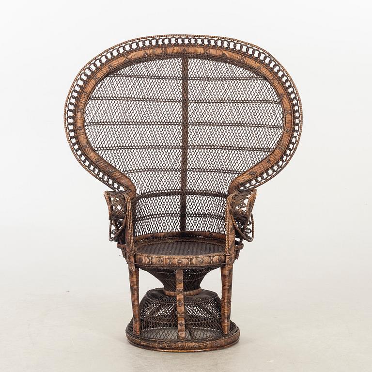 AN RATTAN EASY CHAIR.