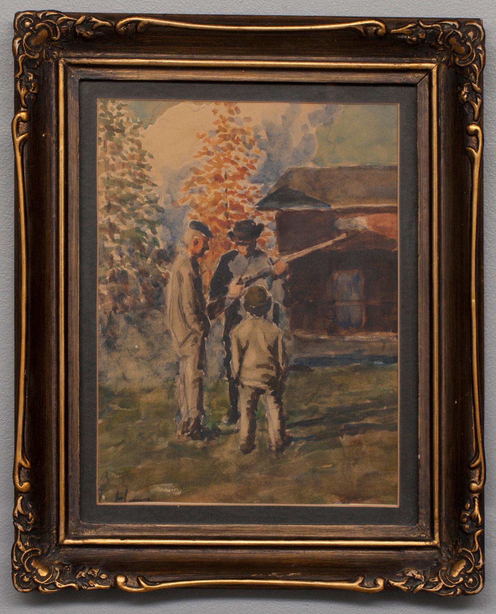JOONAS HEISKA, akvarell på papper, signerad.
