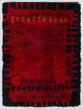 Liisa Ruusuvuori, A Finnish long pile Ryijy Rug, for Friends of Finnish Handicraft. Circa 145 x105 cm.