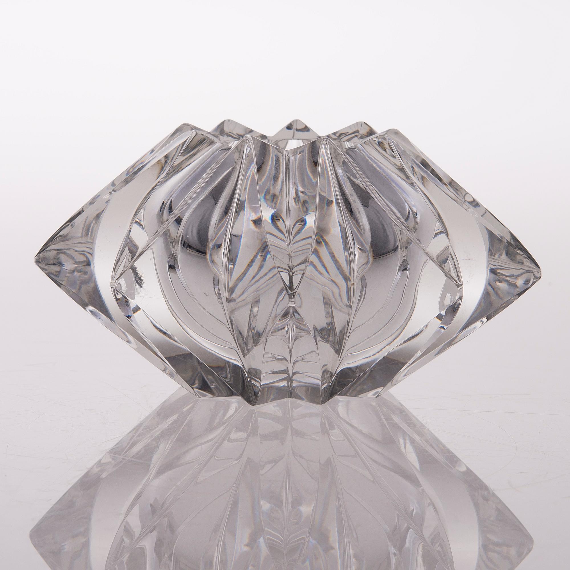 AIMO OKKOLIN, MALJAKKO, lasia, "Tähti" 6575, signeerattu Aimo Okkolin Riihimäen Lasi Oy.