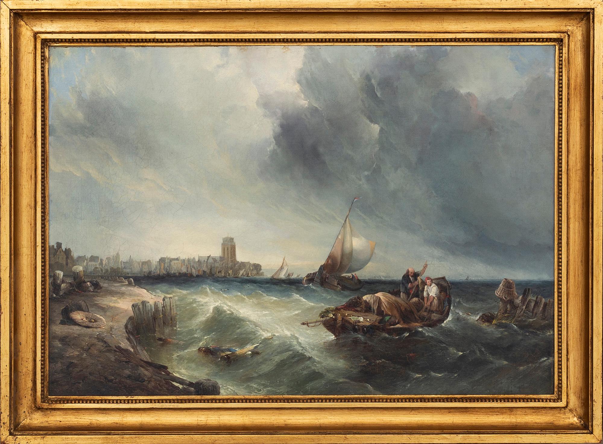 ALFRED MONTAGUE, oil on relined canvas, signed and indistinctly dated.