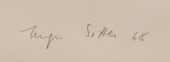 INGER SITTER, litografi, signerad, daterad -68 och numrerad 6/35.