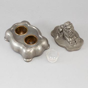 Anna Petrus, a pewter inkwell, Herman Bergman Konstgjuteri, Stockholm 1930s.